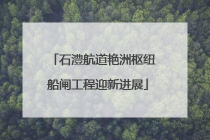 石澧航道艳洲枢纽船闸工程迎新进展